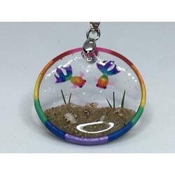 Rainbow Goldfish Necklace Pendant