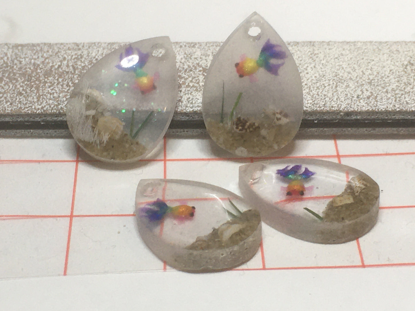 Rainbow Goldfish Necklace Pendant