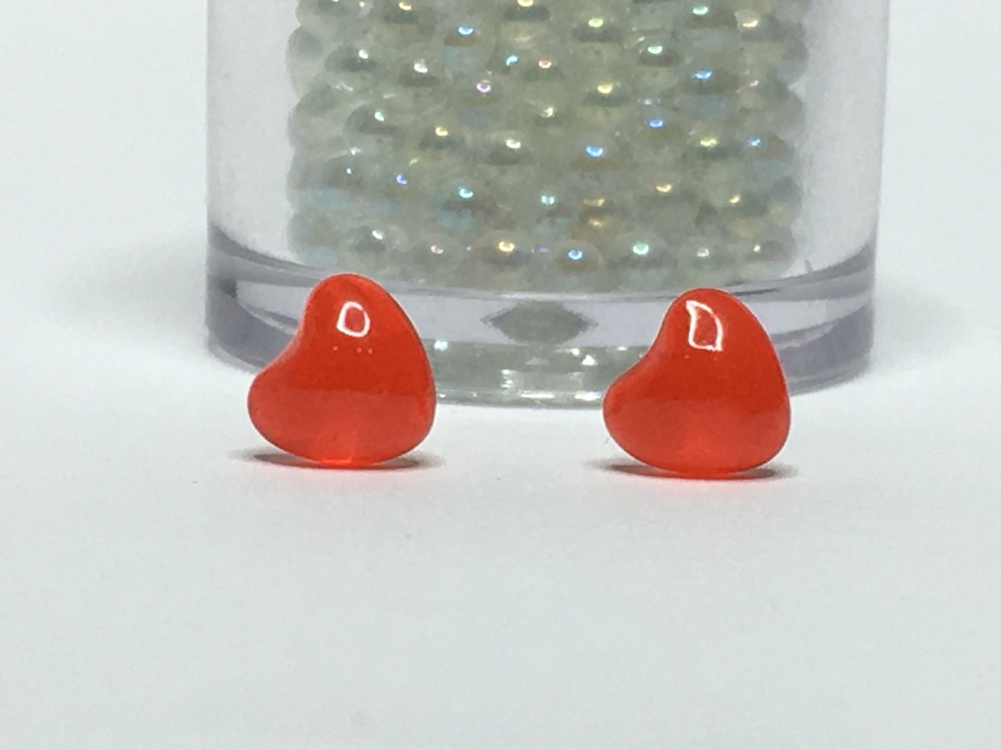 Red Heart Earrings 1/4"