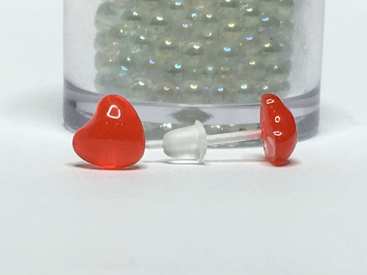 Red Heart Earrings 1/4"