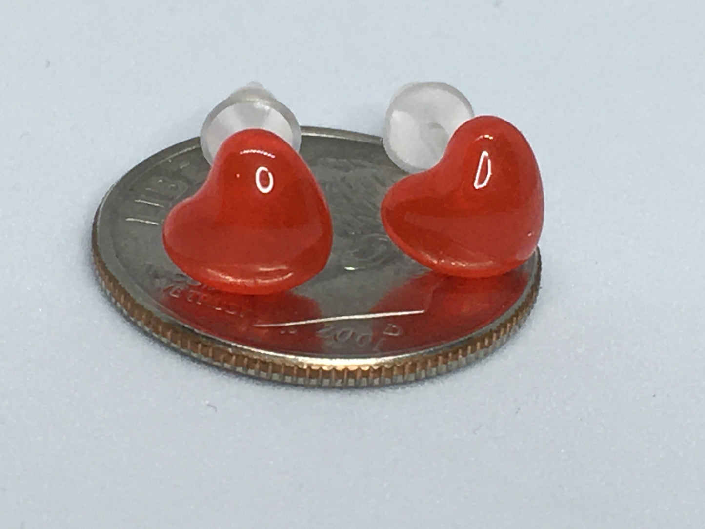 Red Heart Earrings 1/4"