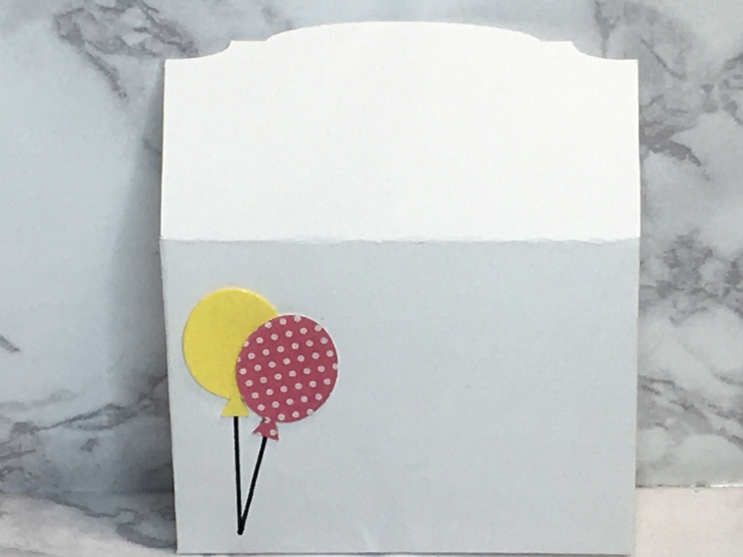 Mini Birthday Card with balloons blank inside