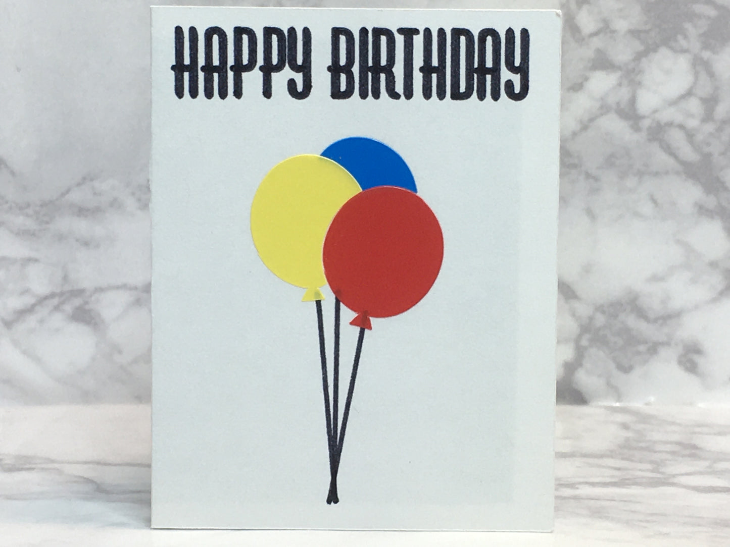 Mini Birthday Card with balloons