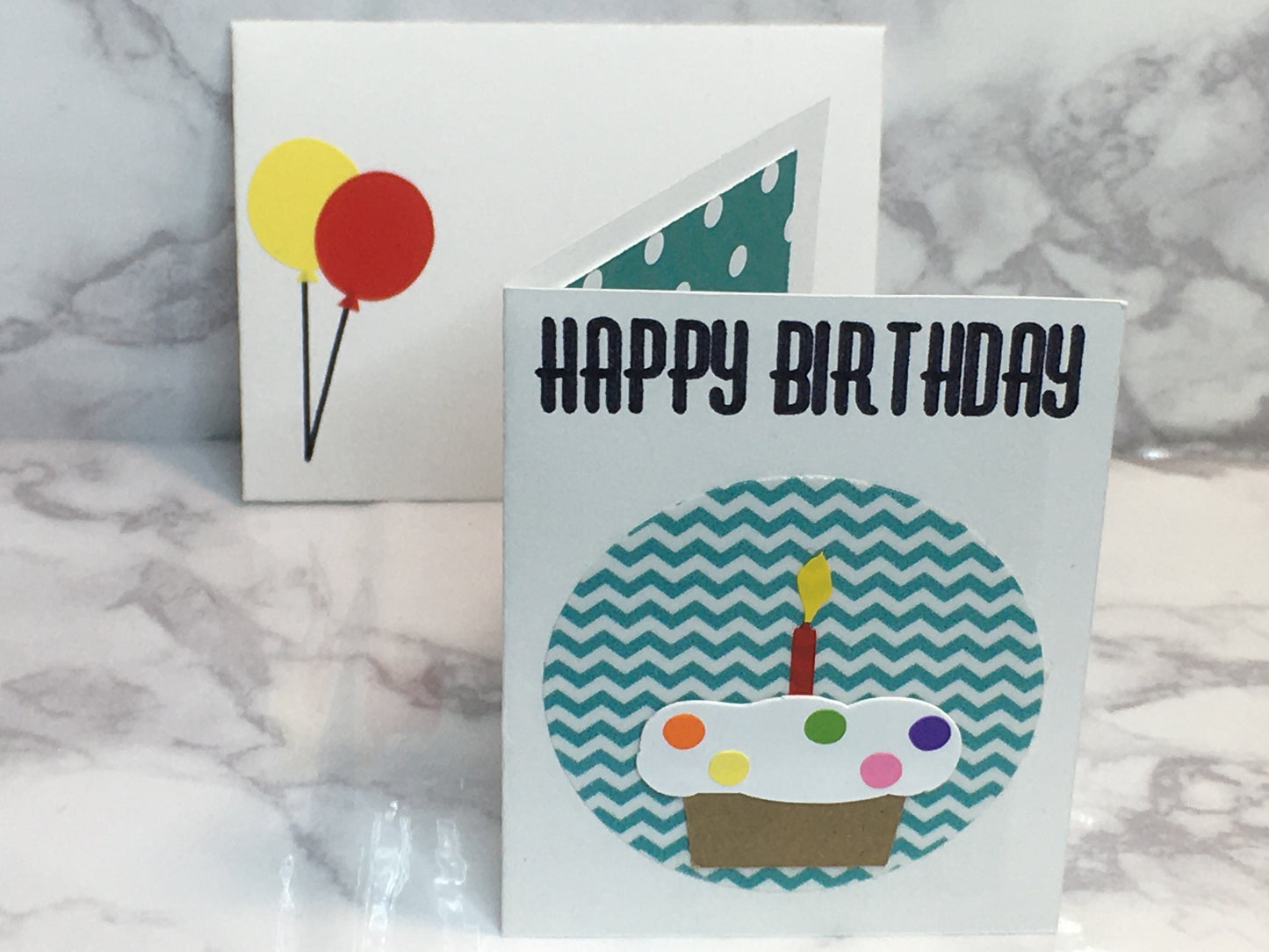 Mini Birthday Card with cupcake blank inside