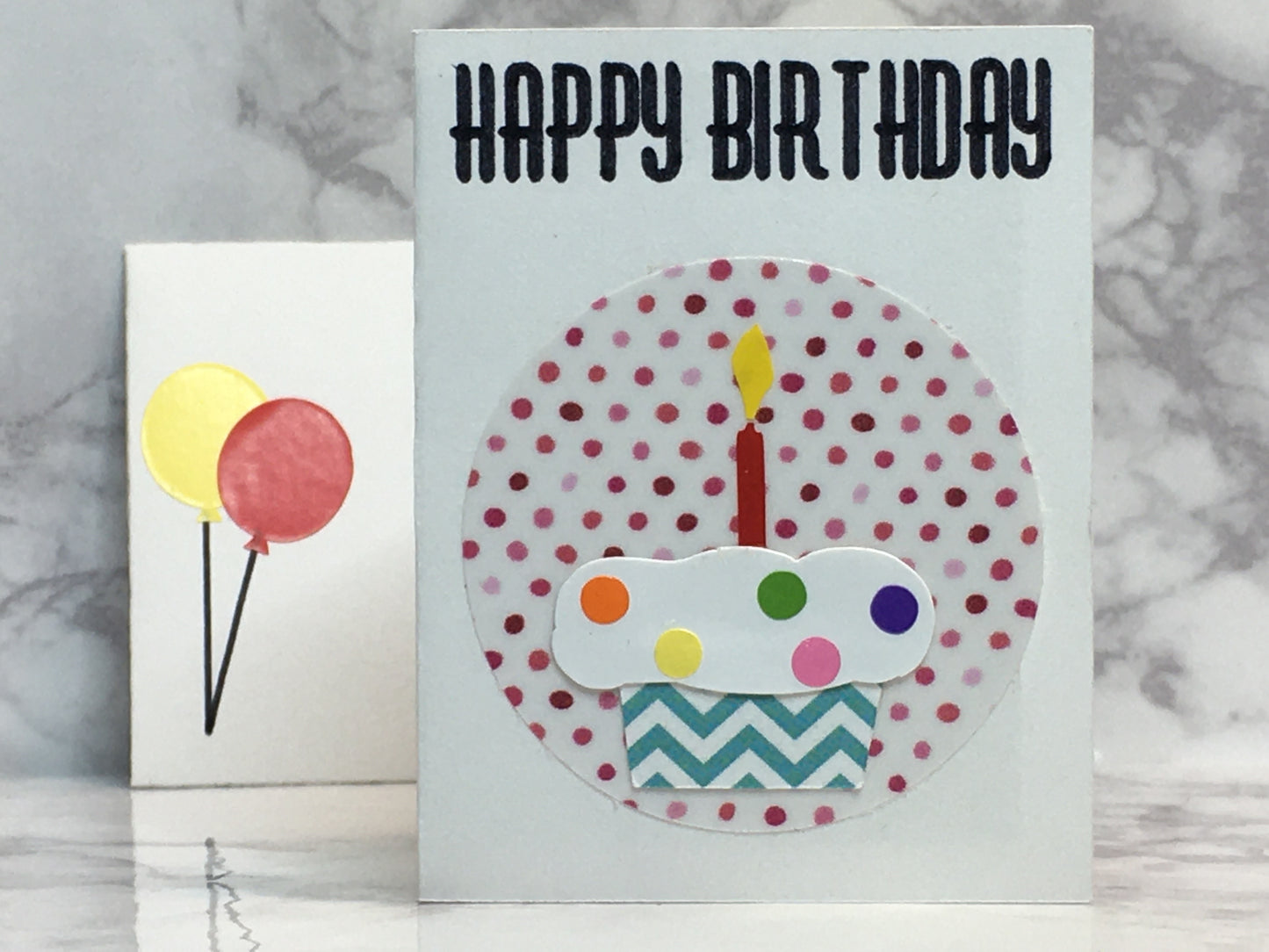 Mini Birthday Card with cupcake blank inside