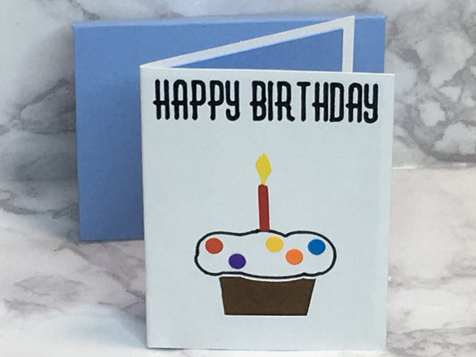 Mini Birthday Card with cupcake