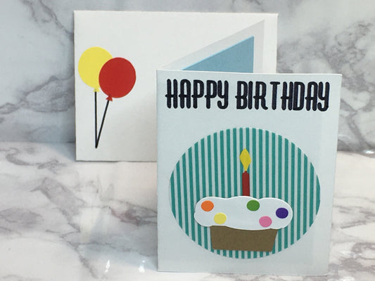 Mini Birthday Card with cupcake