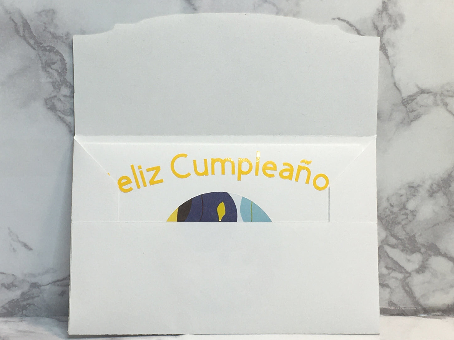 Happy Birthday Gift Card Holder with cupcake