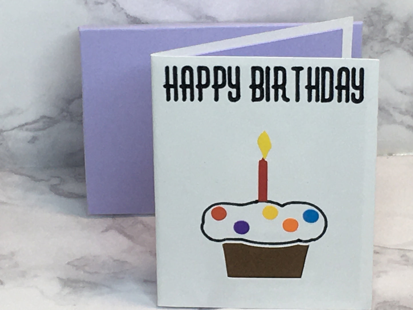 Mini Birthday Card with cupcake