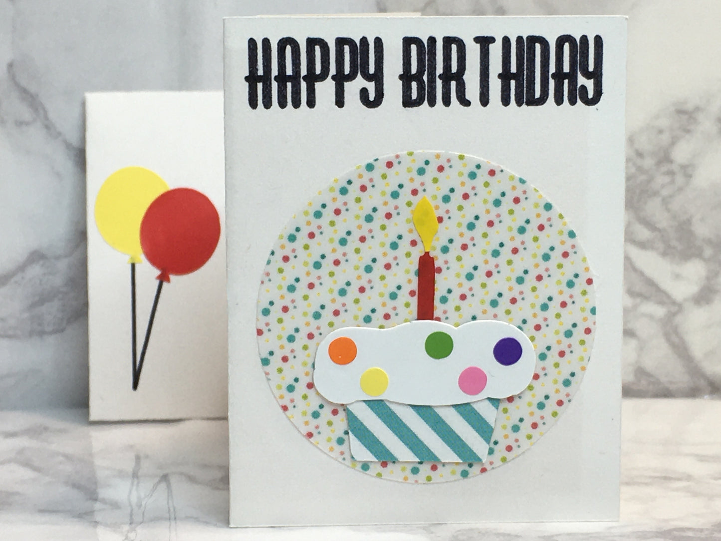 Mini Birthday Card with cupcake blank inside