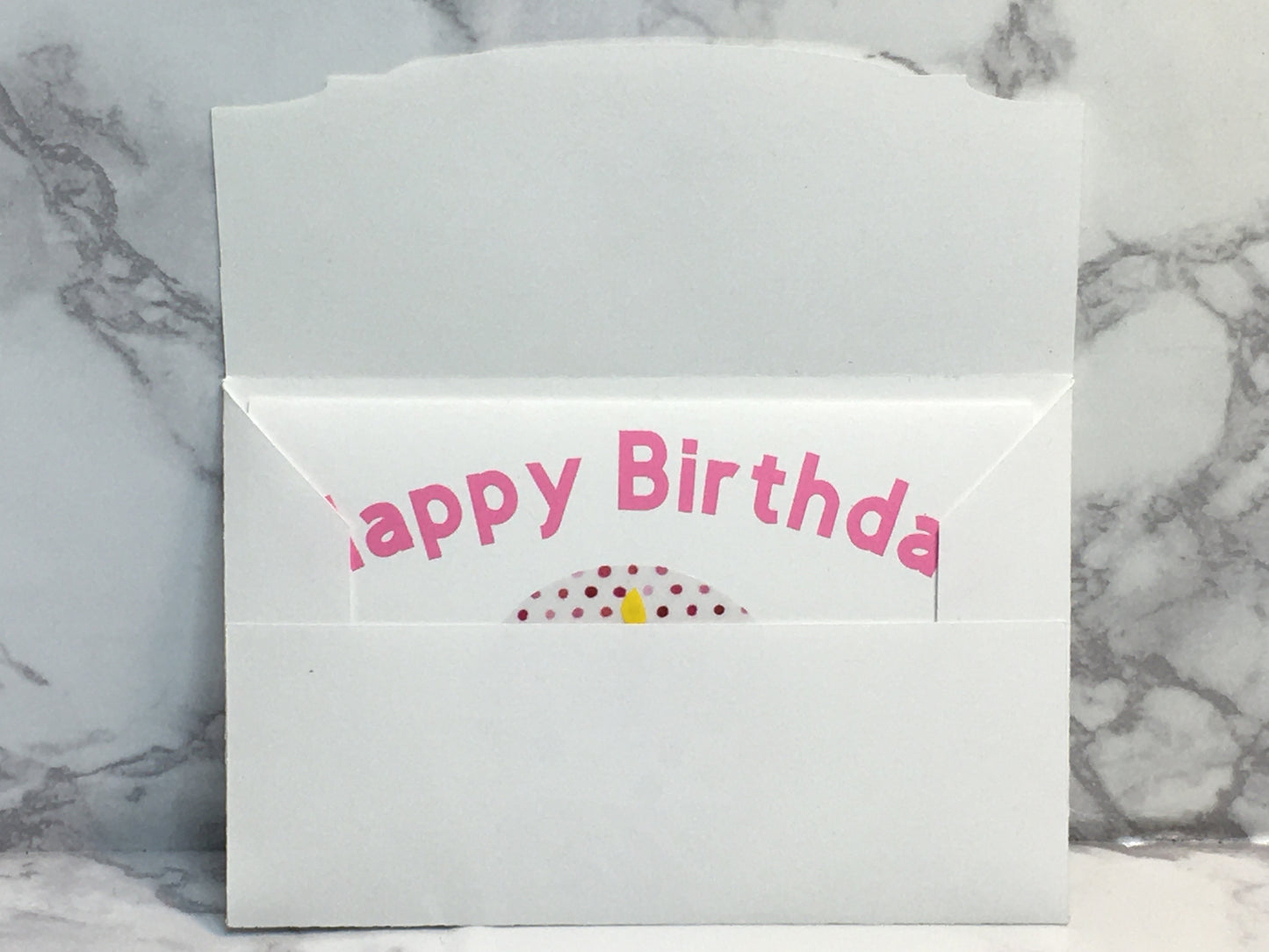 Happy Birthday Gift Card Holder with cupcake