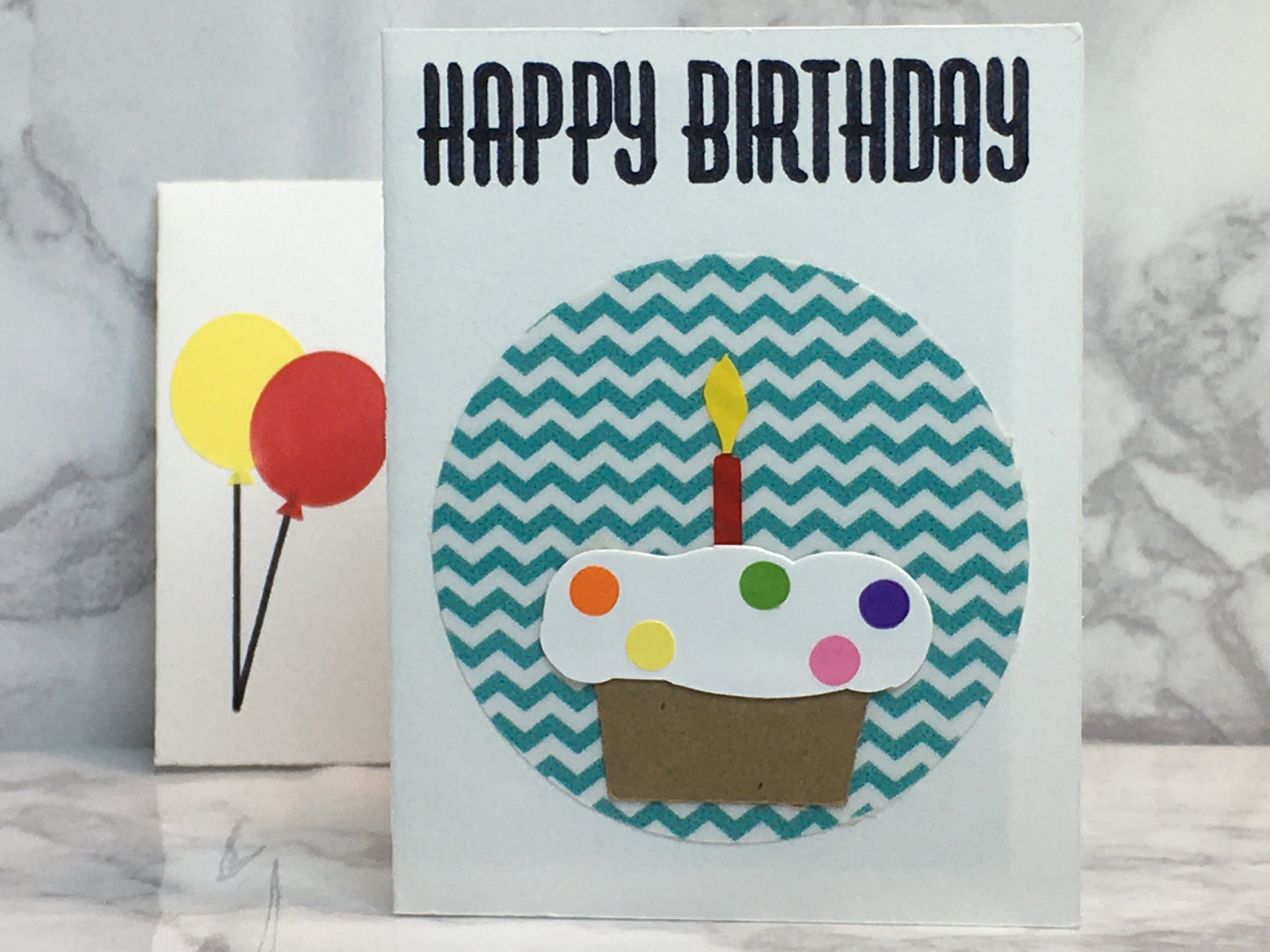 Mini Birthday Card with cupcake blank inside