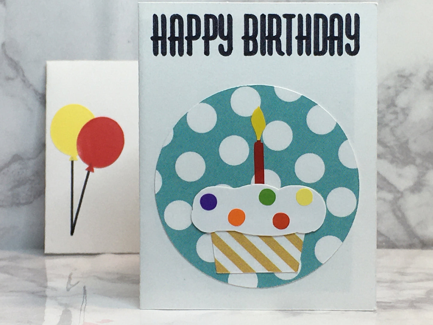 Mini Birthday Card with cupcake blank inside