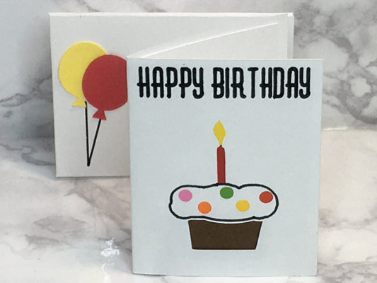 Mini Birthday Card with cupcake