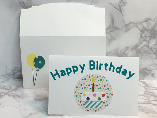 Happy Birthday Gift Card Holder with cupcake