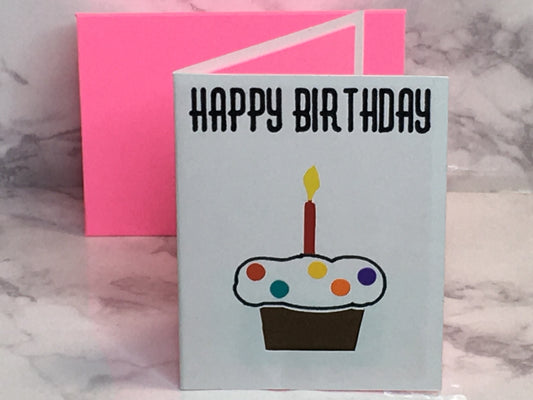 Mini Birthday Card with cupcake