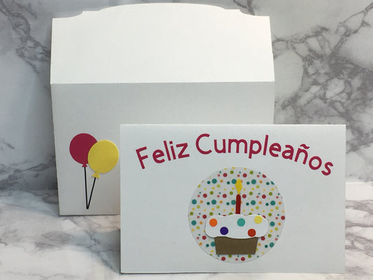 Happy Birthday Gift Card Holder with cupcake