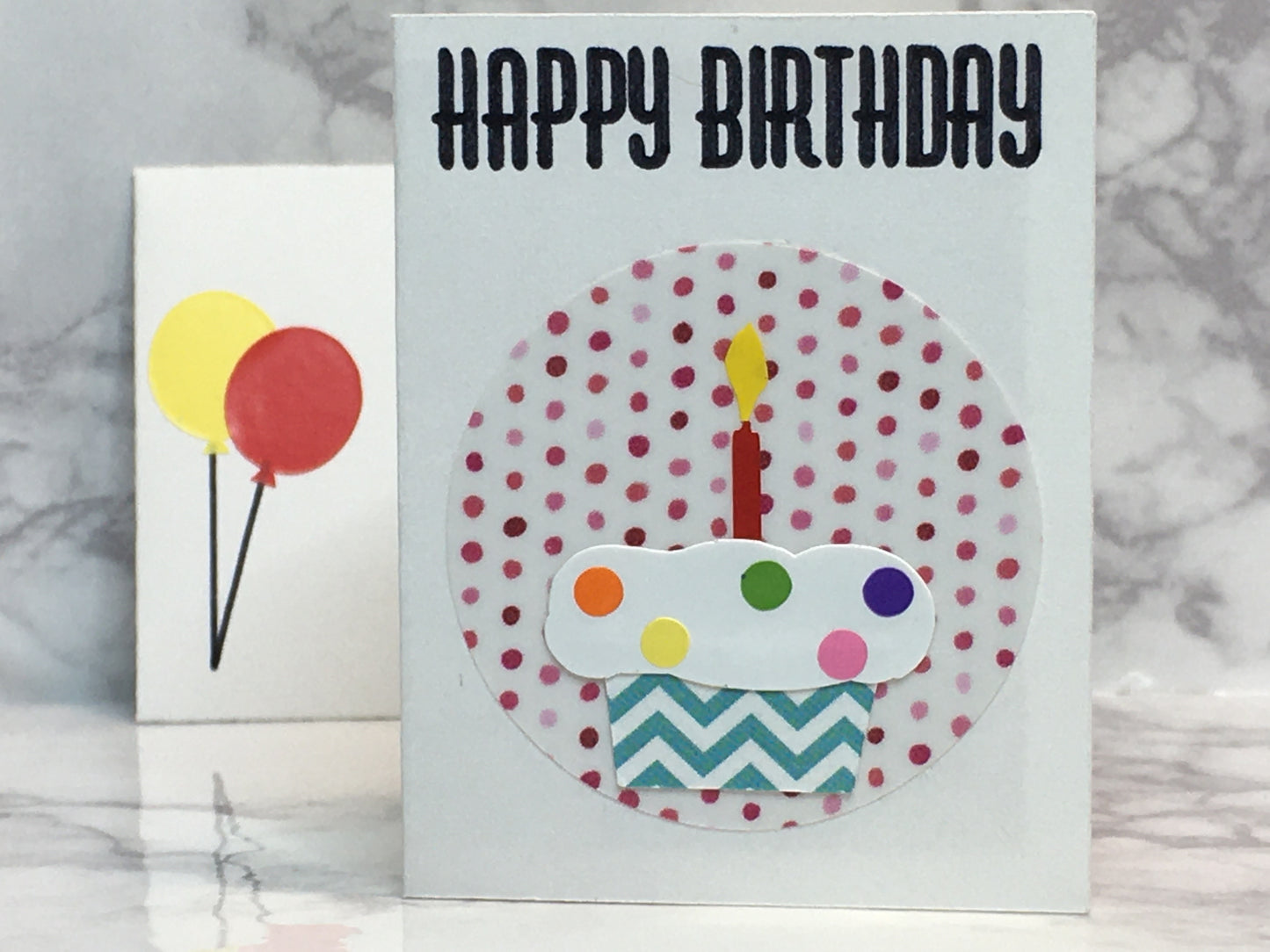 Mini Birthday Card with cupcake blank inside