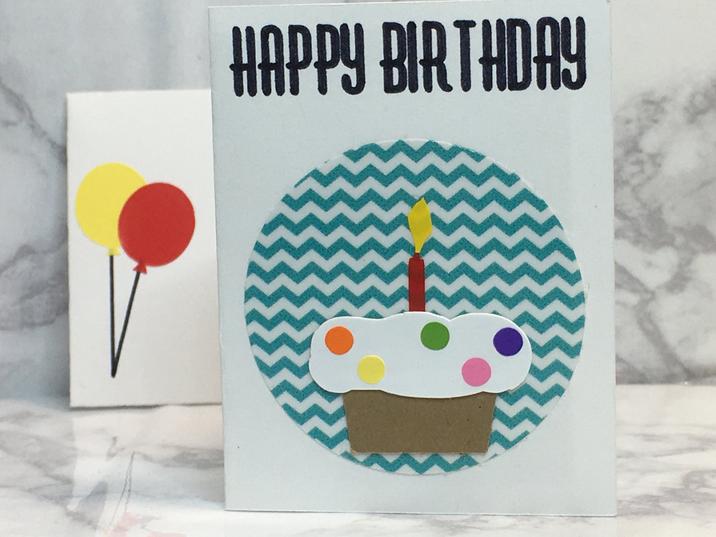 Mini Birthday Card with cupcake blank inside