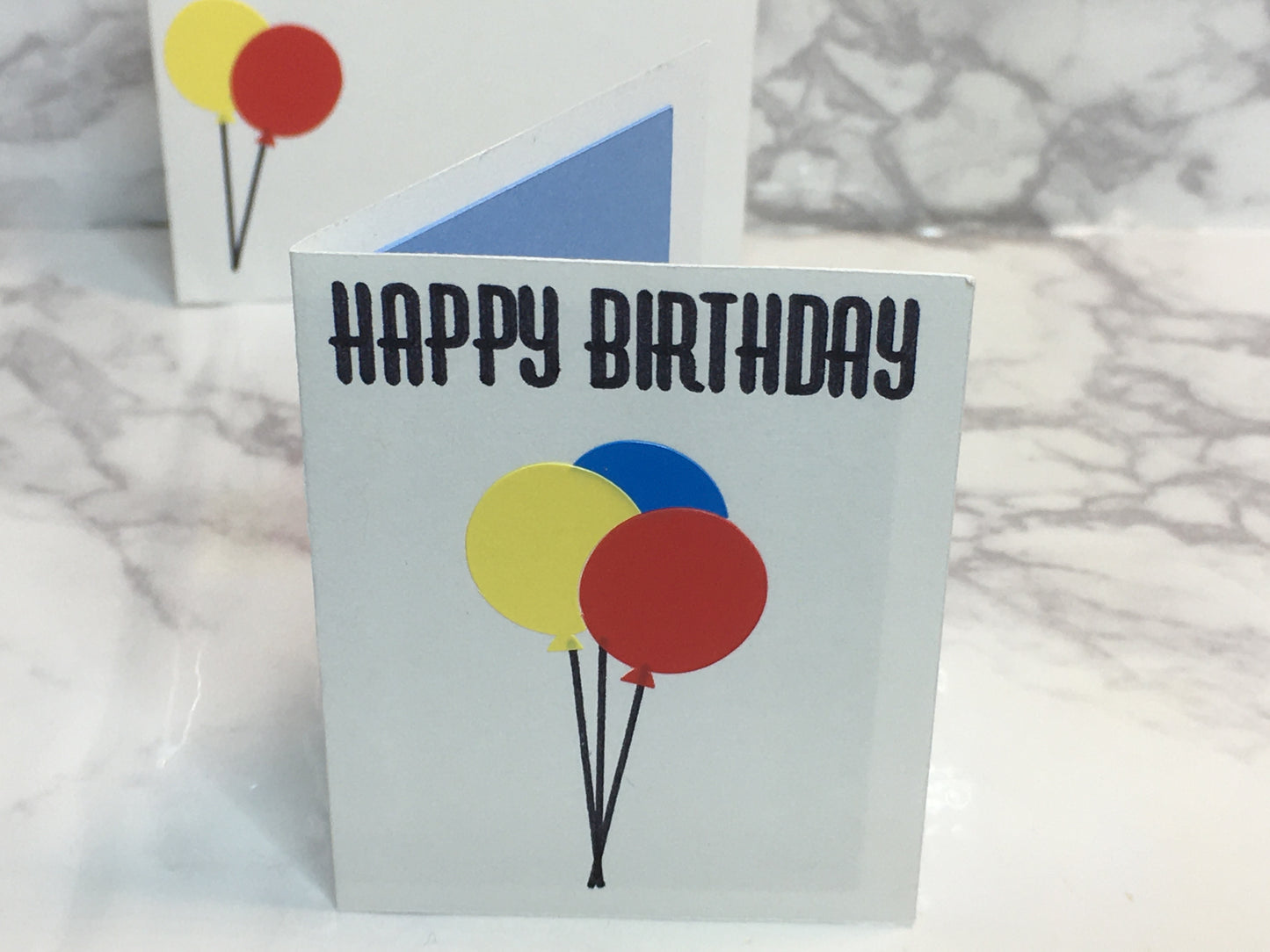 Mini Birthday Card with balloons