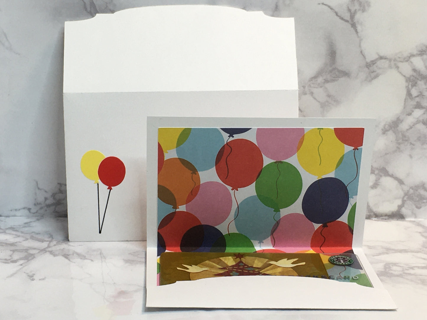 Happy Birthday Gift Card Holder with balloons