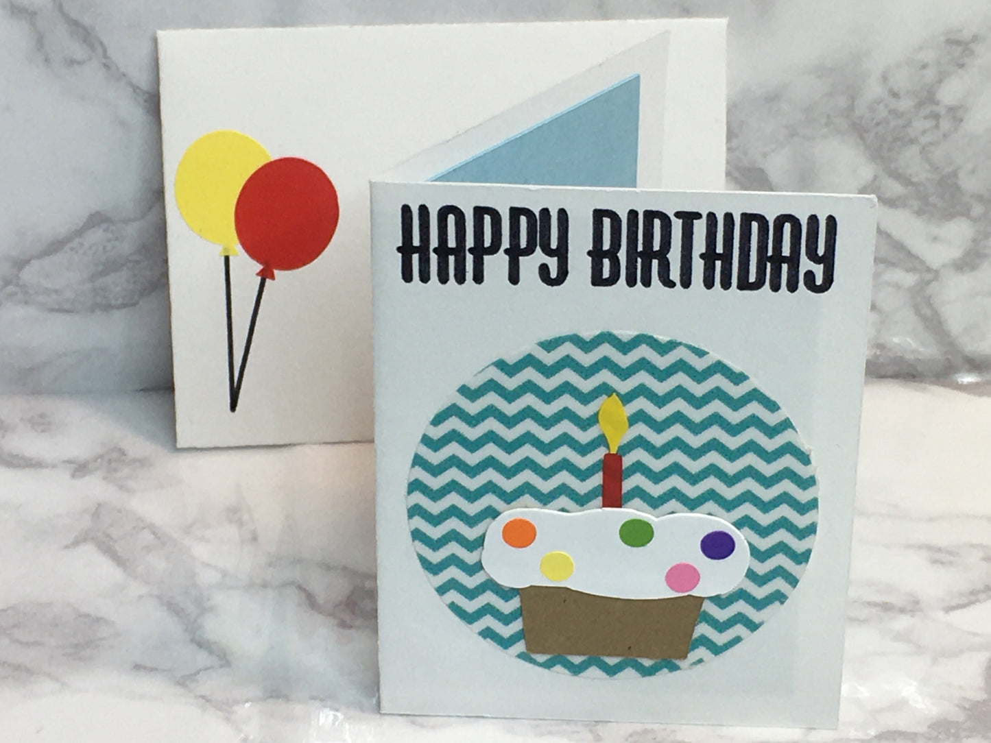 Mini Birthday Card with cupcake blank inside