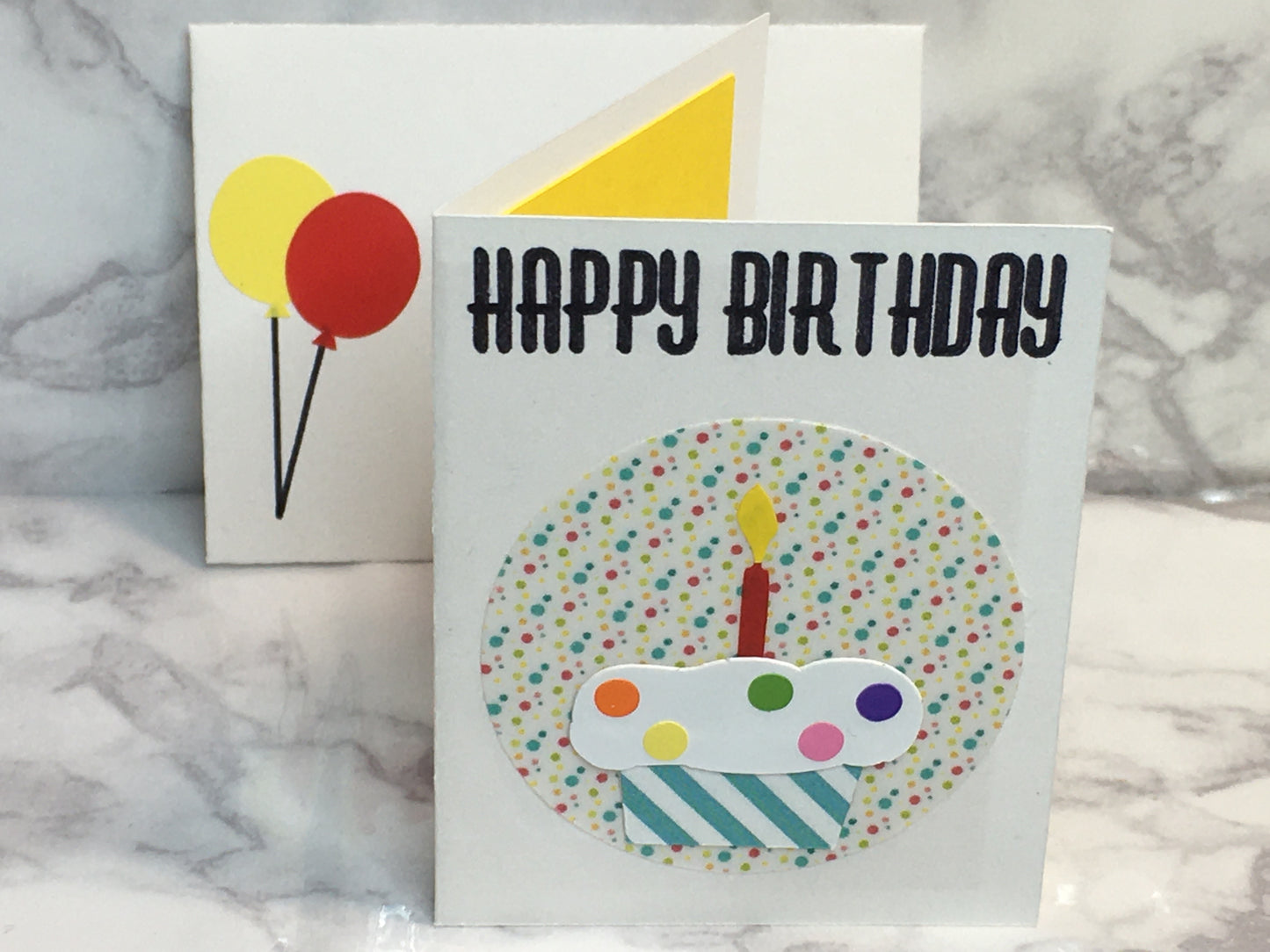 Mini Birthday Card with cupcake blank inside