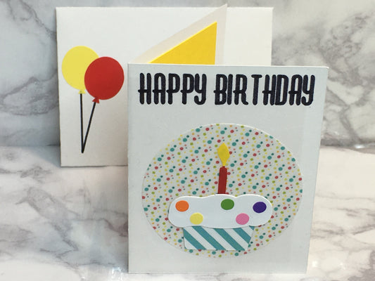 Mini Birthday Card with cupcake