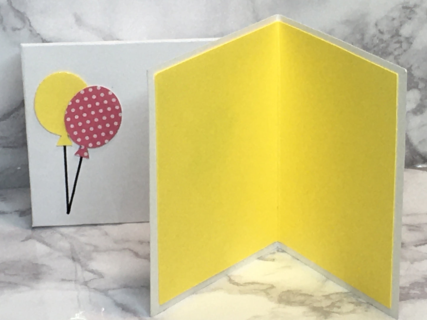 Mini Birthday Card with balloons blank inside