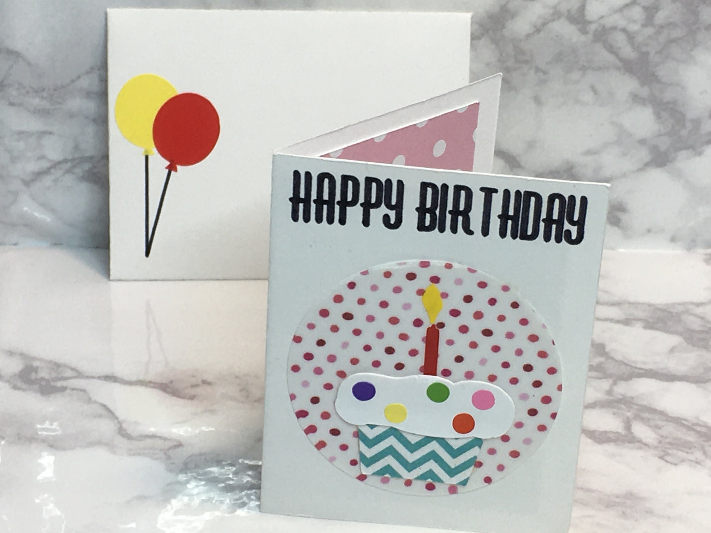 Mini Birthday Card with cupcake blank inside