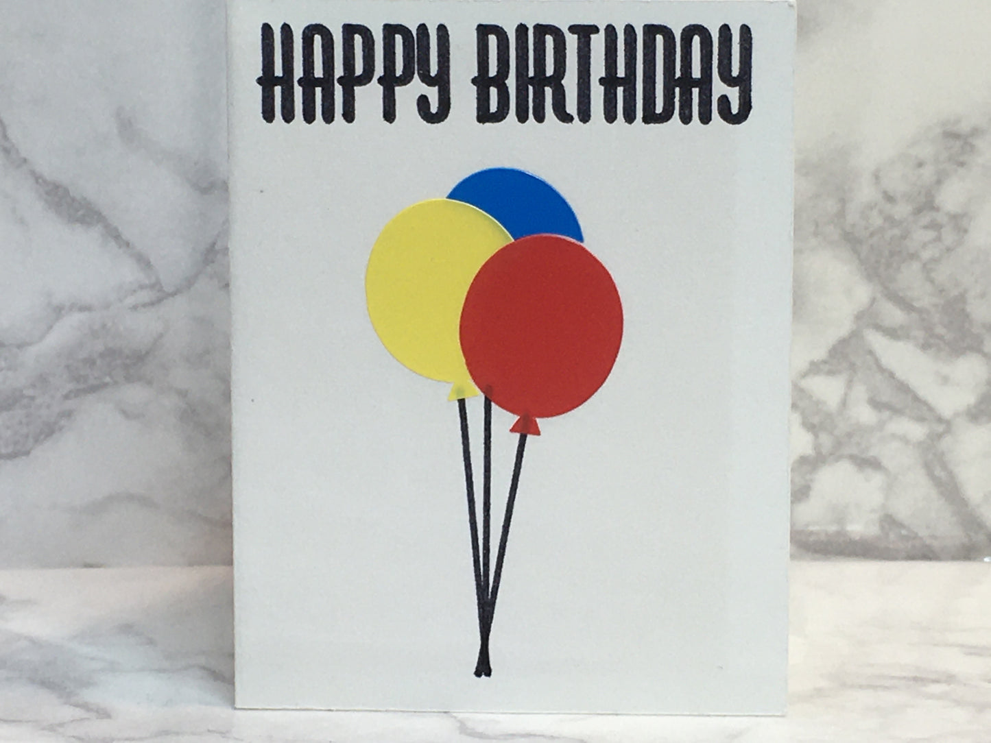 Mini Birthday Card with balloons