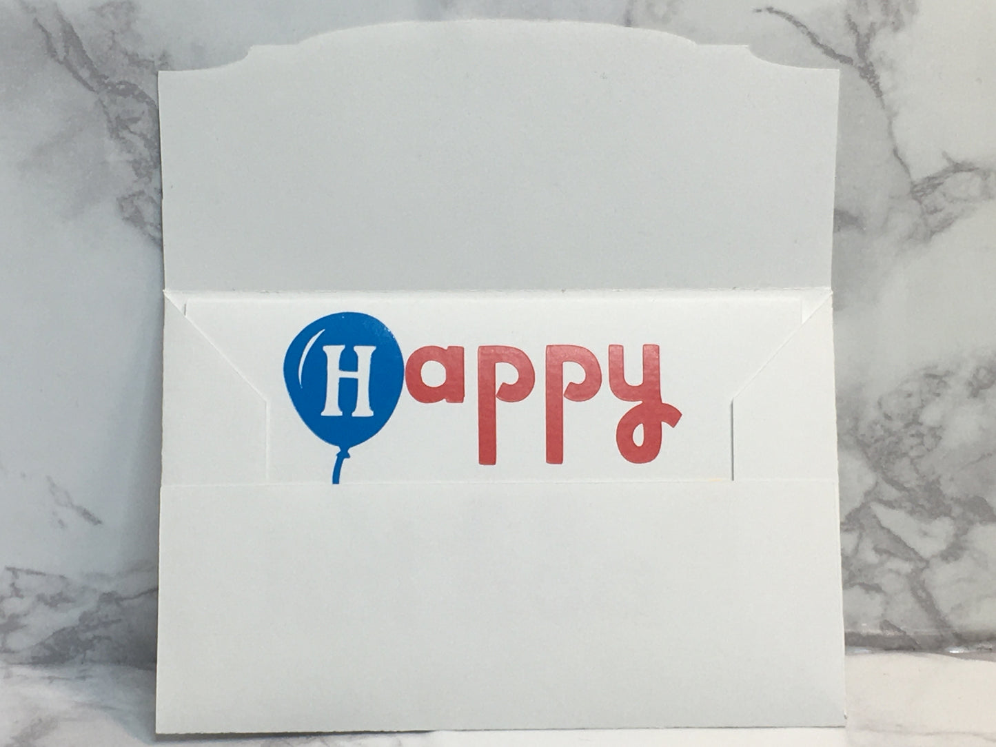 Happy Birthday Gift Card Holder with balloons