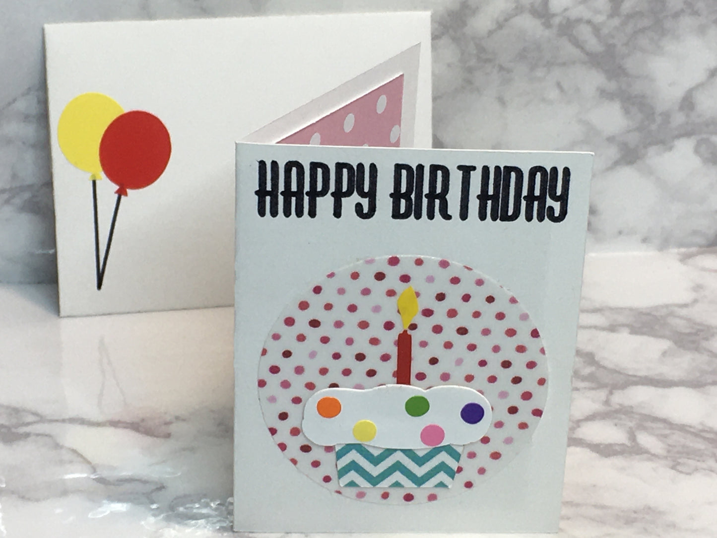 Mini Birthday Card with cupcake blank inside