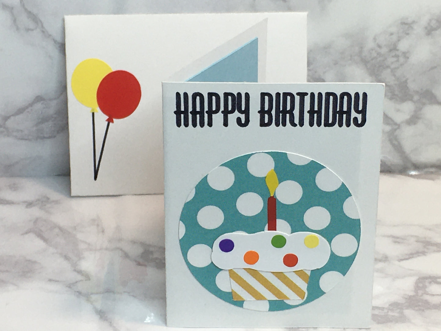 Mini Birthday Card with cupcake blank inside