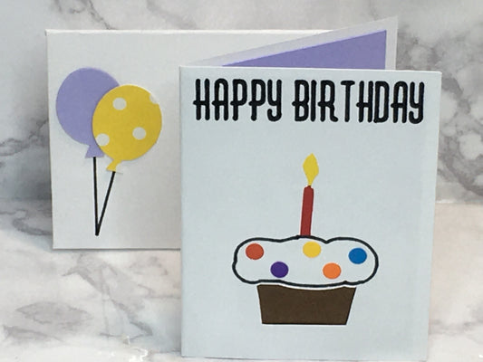 Mini Birthday Card with cupcake