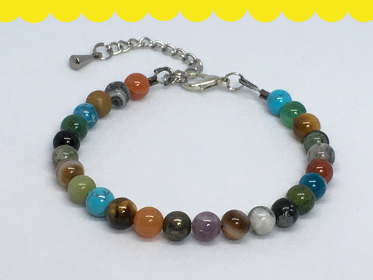 7" Gemstone Mix Women's Bracelet