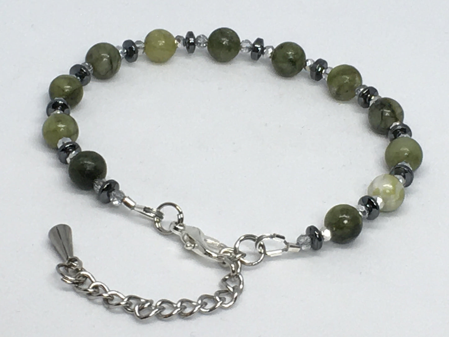 7" Green Serpentine Women's Bracelet