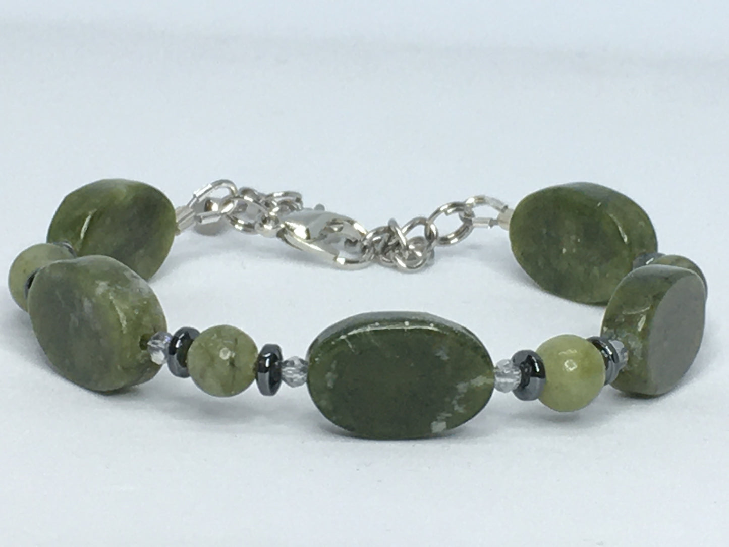 6.25" to 6.75" Green Serpentine Women's Bracelet