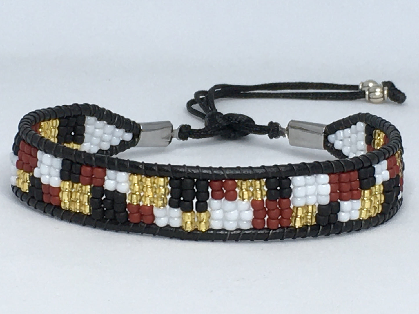 6.75" Bead and Leather Women's Bracelet