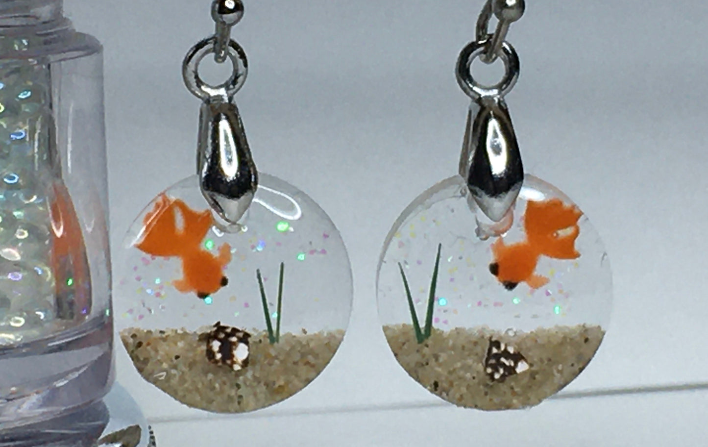 Goldfish Earrings 9/16"