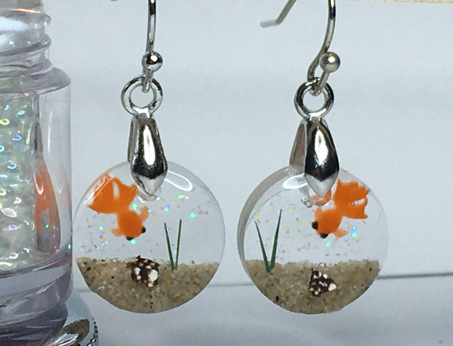 Goldfish Earrings 9/16"