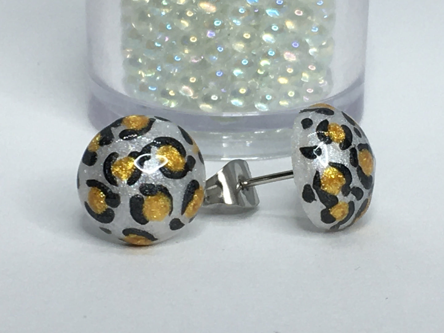 Leopard Earrings 7/16"