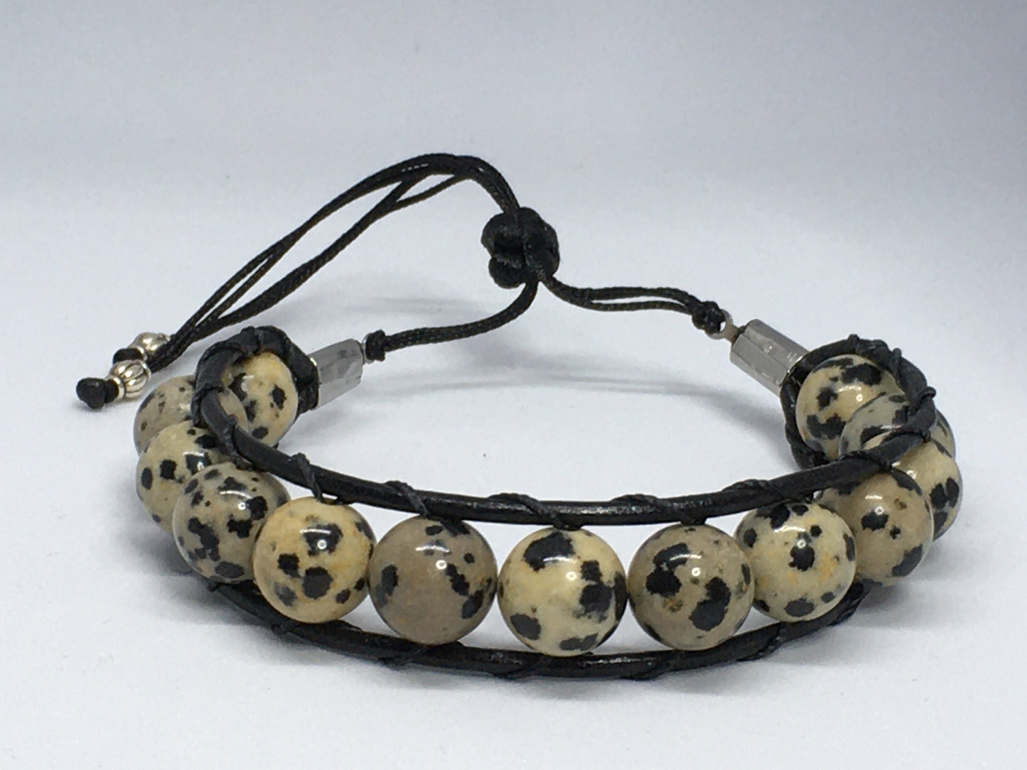 6.5" Dalmation Stone Men's Bracelet