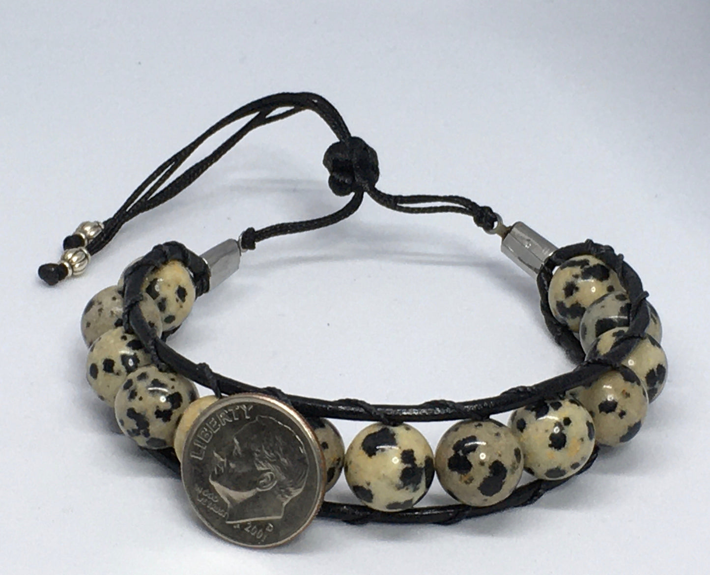 6.5" Dalmation Stone Men's Bracelet
