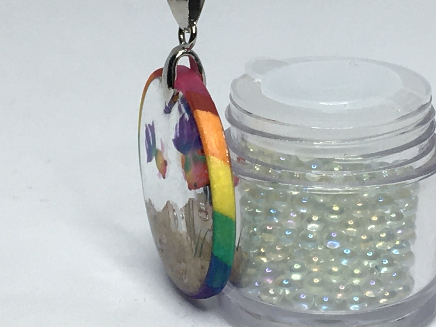 Rainbow Goldfish Necklace Pendant