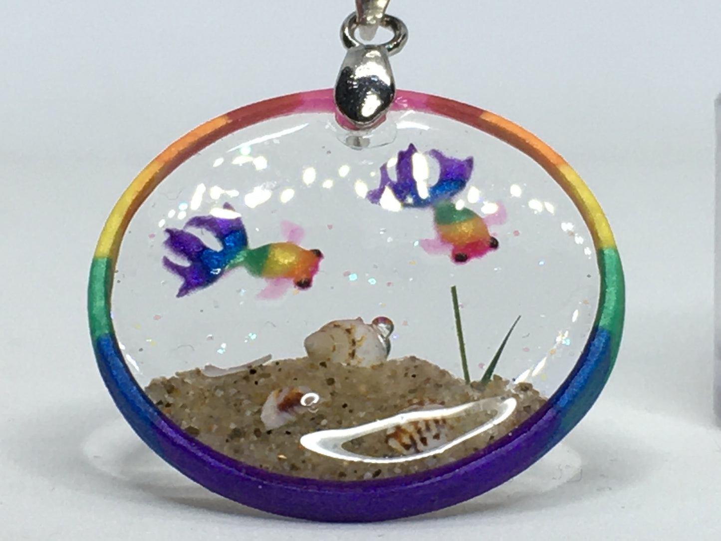 Rainbow Goldfish Necklace Pendant