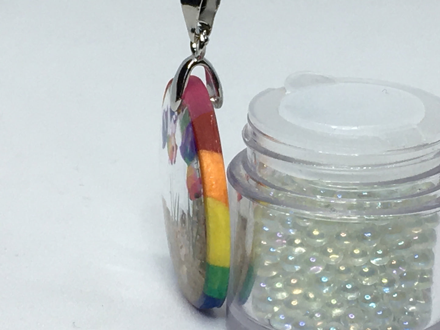 Rainbow Goldfish Necklace Pendant