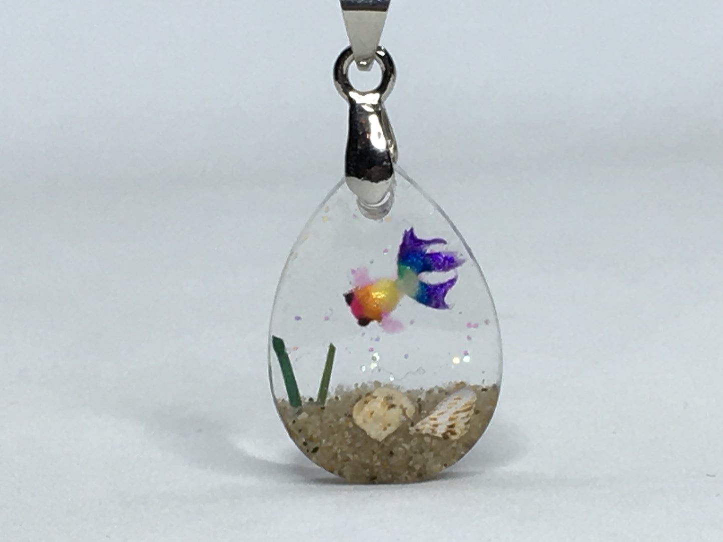 Rainbow Goldfish Necklace Pendant