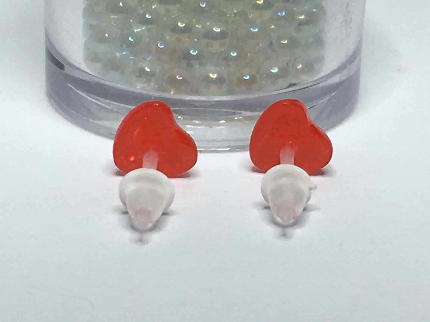 Red Heart Earrings 1/4"