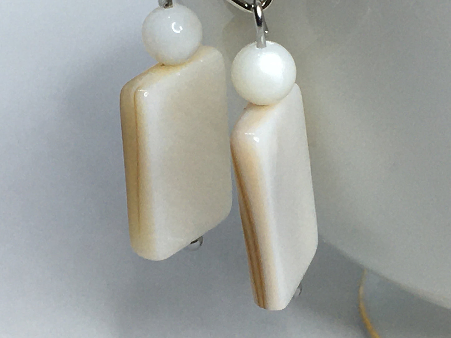 Mother of Pearl and Pearl Shell Earrings